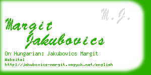 margit jakubovics business card